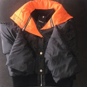 Forever 21 black and orange jacket/ coat
